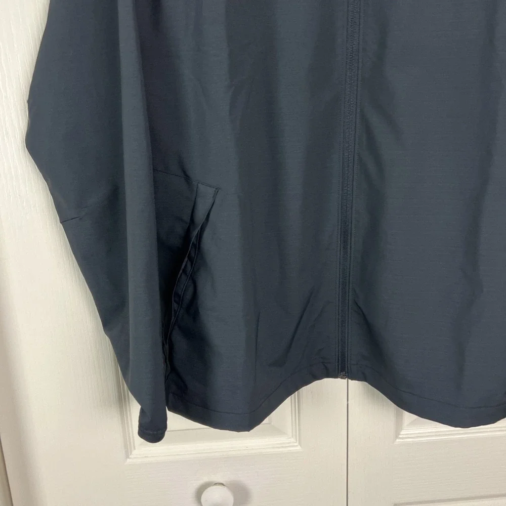UA Mens Jacket Sz Large Recon Emblem Lightweight 1317221 Blk Water-Repellent D07